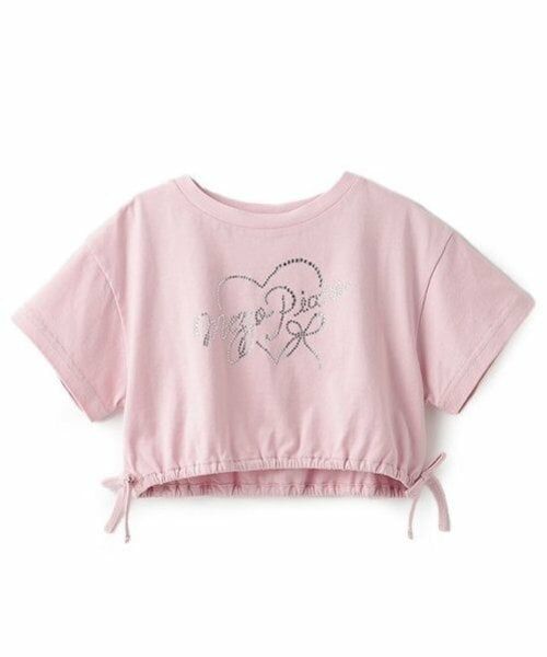 mezzo piano / メゾピアノ Tシャツ | キラキラロゴ　短丈Tシャツ | 詳細11