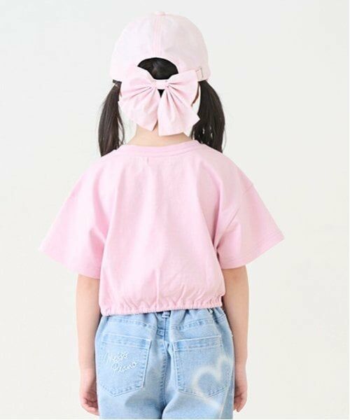 mezzo piano / メゾピアノ Tシャツ | キラキラロゴ　短丈Tシャツ | 詳細14