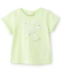 mezzo piano / メゾピアノ Tシャツ | フリルリボン　半袖Tシャツ