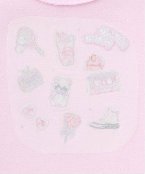 mezzo piano / メゾピアノ Tシャツ | ステッカーアップリケ　半袖Tシャツ | 詳細8