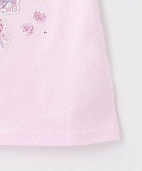 mezzo piano / メゾピアノ Tシャツ | ステッカーアップリケ　半袖Tシャツ | 詳細9