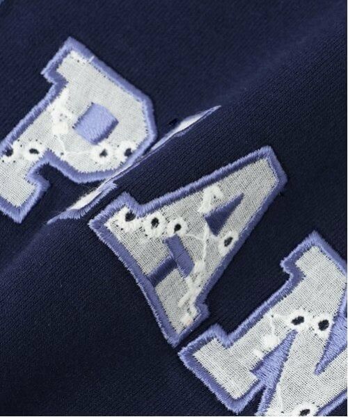 mezzo piano / メゾピアノ Tシャツ | レースロゴアップリケ　袖ラインTシャツ | 詳細12