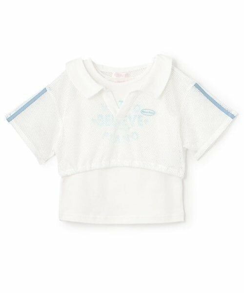 mezzo piano / メゾピアノ Tシャツ | 衿つきメッシュプルオーバー＆タンクトップセット | 詳細16