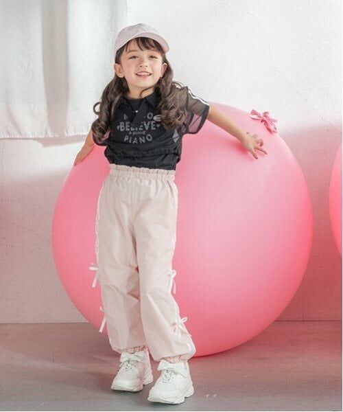 mezzo piano / メゾピアノ Tシャツ | 衿つきメッシュプルオーバー＆タンクトップセット | 詳細2