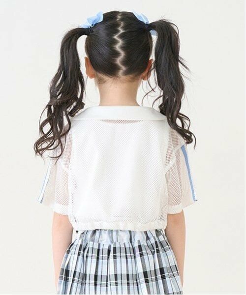 mezzo piano / メゾピアノ Tシャツ | 衿つきメッシュプルオーバー＆タンクトップセット | 詳細21