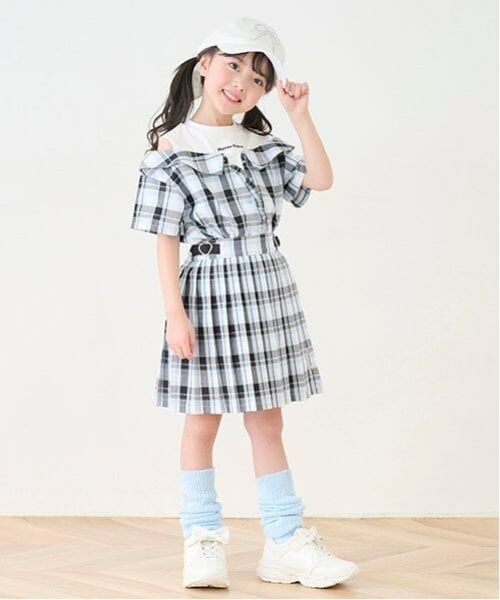 mezzo piano / メゾピアノ シャツ・ブラウス | ドッキング　チェックシャツ | 詳細14