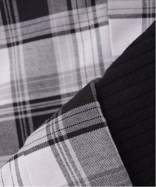 mezzo piano / メゾピアノ シャツ・ブラウス | ドッキング　チェックシャツ | 詳細8