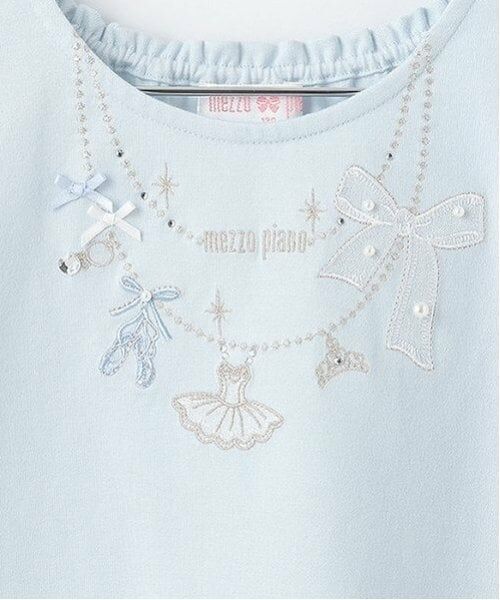 mezzo piano / メゾピアノ Tシャツ | バレエネックレス刺しゅう　Tシャツ | 詳細5
