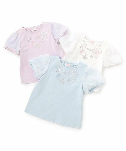 mezzo piano / メゾピアノ Tシャツ | バレエネックレス刺しゅう　Tシャツ | 詳細9