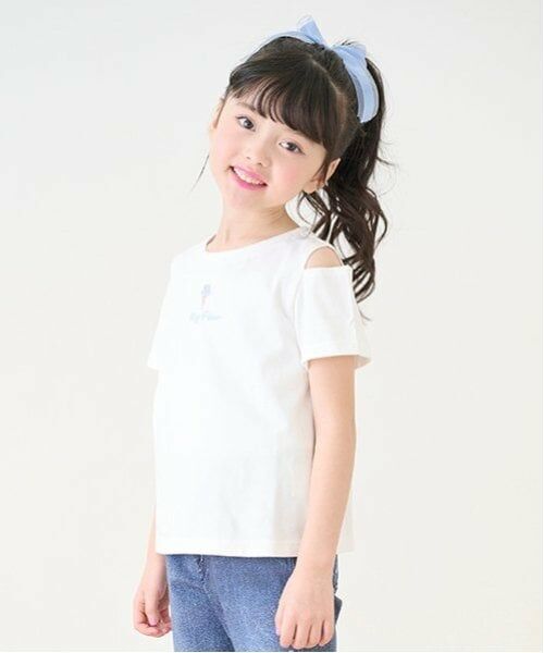 mezzo piano / メゾピアノ シャツ・ブラウス | 袖リボンシャツ＆肩開き半袖Tシャツセット | 詳細21