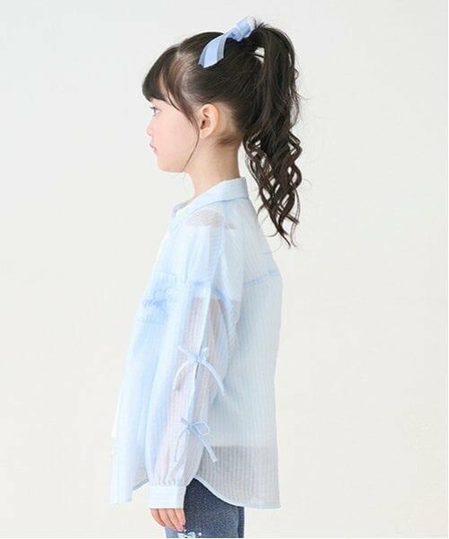 mezzo piano / メゾピアノ シャツ・ブラウス | 袖リボンシャツ＆肩開き半袖Tシャツセット | 詳細22