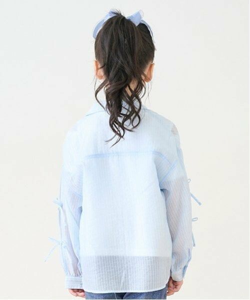 mezzo piano / メゾピアノ シャツ・ブラウス | 袖リボンシャツ＆肩開き半袖Tシャツセット | 詳細23