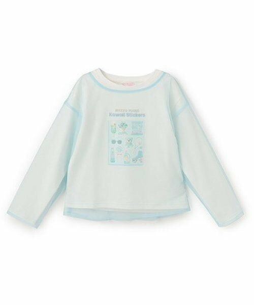 mezzo piano / メゾピアノ Tシャツ | チュールレイヤード　長袖Tシャツ | 詳細1