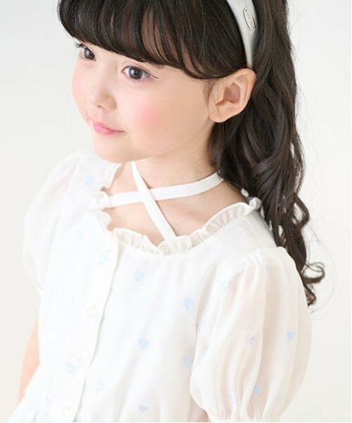 mezzo piano / メゾピアノ シャツ・ブラウス | ハート刺しゅうペプラム　シアーブラウス | 詳細15