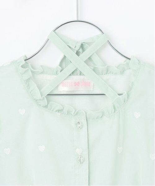 mezzo piano / メゾピアノ シャツ・ブラウス | ハート刺しゅうペプラム　シアーブラウス | 詳細2