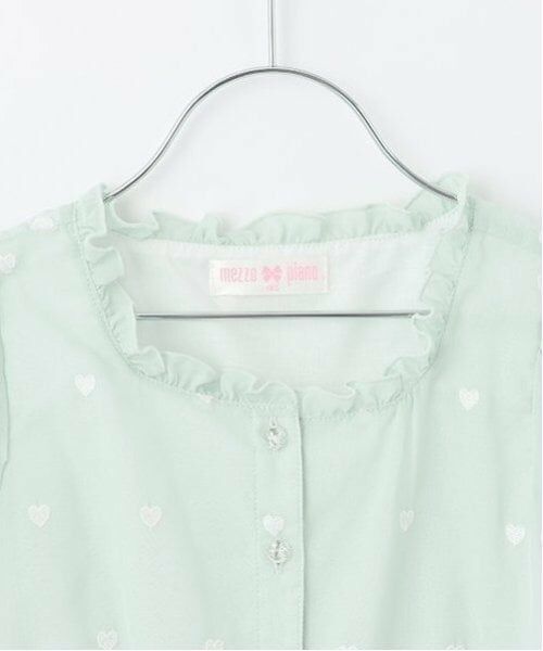 mezzo piano / メゾピアノ シャツ・ブラウス | ハート刺しゅうペプラム　シアーブラウス | 詳細3