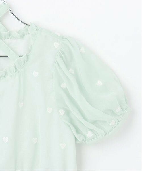 mezzo piano / メゾピアノ シャツ・ブラウス | ハート刺しゅうペプラム　シアーブラウス | 詳細5