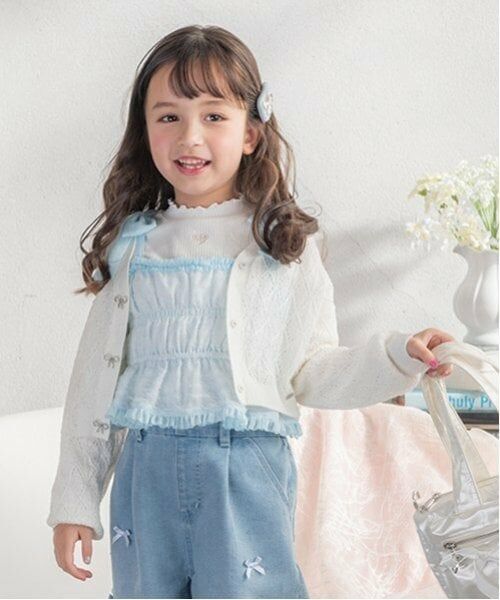 mezzo piano / メゾピアノ カーディガン・ボレロ | キラキラシアーカーディガン | 詳細3