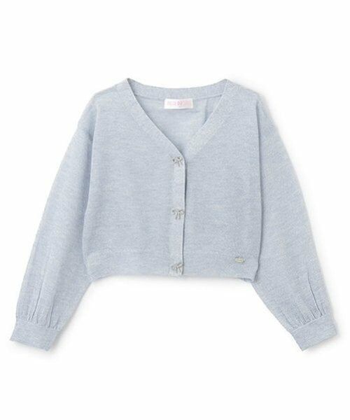 mezzo piano / メゾピアノ カーディガン・ボレロ | キラキラシアーカーディガン（サックス）