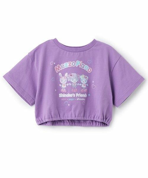 mezzo piano / メゾピアノ Tシャツ | 【しなこちゃん×ミミポポ】Tシャツ（パープル）