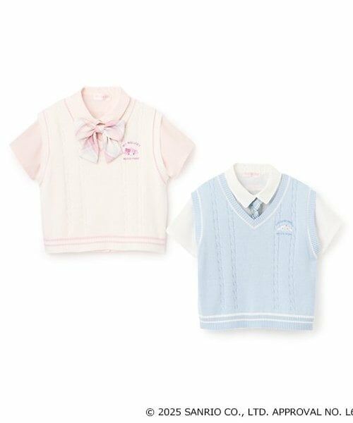 mezzo piano / メゾピアノ シャツ・ブラウス | 【マイメロディ・シナモロール】ベスト＆ブラウスSET | 詳細18