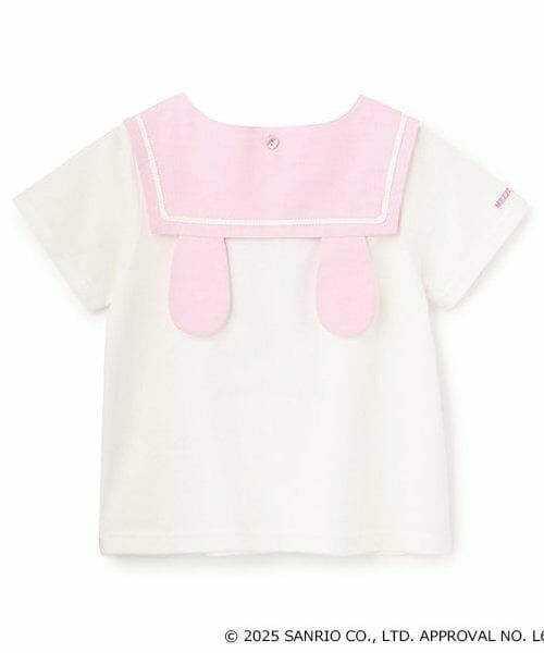 mezzo piano / メゾピアノ Tシャツ | 【マイメロディ・シナモロール】セーラー衿つきTシャツ | 詳細1