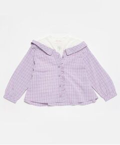 mezzo piano / メゾピアノ シャツ・ブラウス | 【人気商品再入荷】【直営店で取り扱い無し】ドッキングチェックシャツ