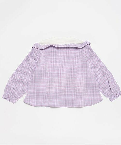 mezzo piano / メゾピアノ シャツ・ブラウス | 【人気商品再入荷】【直営店で取り扱い無し】ドッキングチェックシャツ | 詳細1