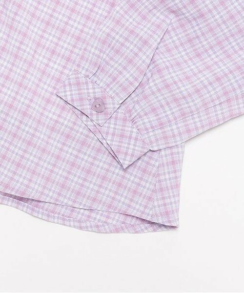 mezzo piano / メゾピアノ シャツ・ブラウス | 【人気商品再入荷】【直営店で取り扱い無し】ドッキングチェックシャツ | 詳細4