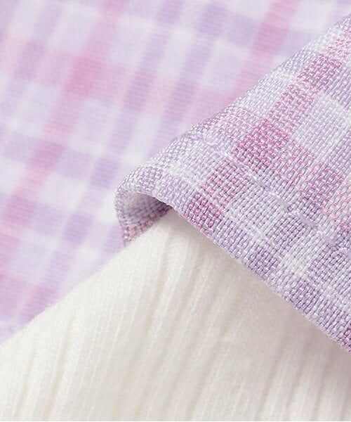 mezzo piano / メゾピアノ シャツ・ブラウス | 【人気商品再入荷】【直営店で取り扱い無し】ドッキングチェックシャツ | 詳細6