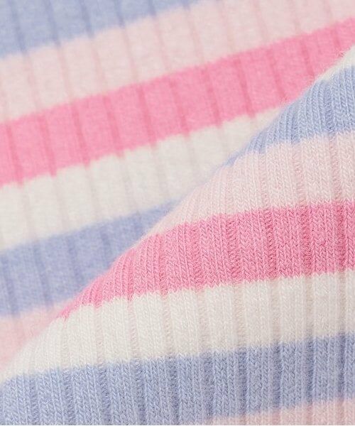 mezzo piano / メゾピアノ Tシャツ | 6031209R　マルチボーダー　パフスリーブTシャツ | 詳細6
