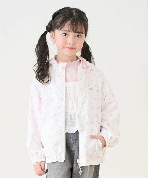 mezzo piano / メゾピアノ ブルゾン | 切替×花柄　リバーシブルブルゾン | 詳細26
