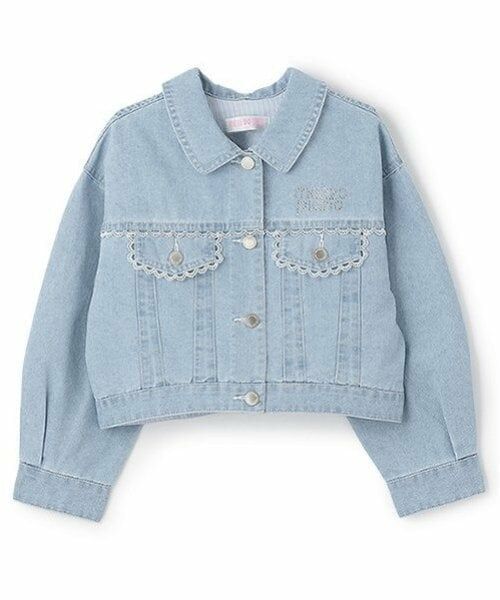 mezzo piano / メゾピアノ ブルゾン | レーストリム　肩落ちGジャン（サックス）