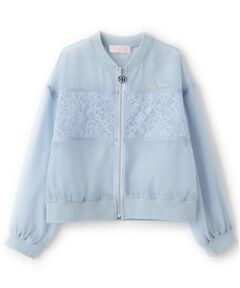 mezzo piano / メゾピアノ ブルゾン | レース切替　シアーブルゾン