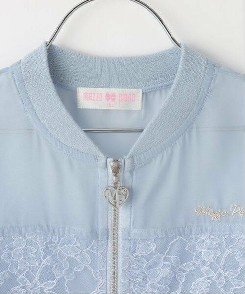 mezzo piano / メゾピアノ ブルゾン | レース切替　シアーブルゾン | 詳細3