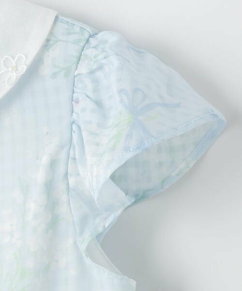 mezzo piano / メゾピアノ ミニ丈・ひざ丈ワンピース | 水彩ミモザ柄　衿付ワンピース | 詳細9