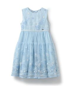 mezzo piano / メゾピアノ ミニ丈・ひざ丈ワンピース | 花刺しゅうチュールドレス