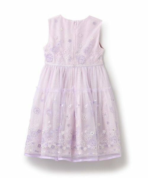 mezzo piano / メゾピアノ ミニ丈・ひざ丈ワンピース | 花刺しゅうチュールドレス | 詳細3