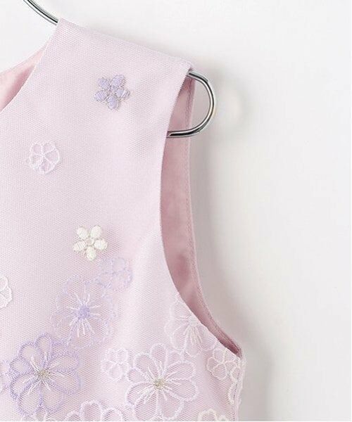 mezzo piano / メゾピアノ ミニ丈・ひざ丈ワンピース | 花刺しゅうチュールドレス | 詳細6