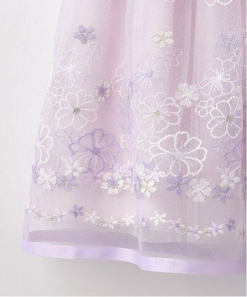 mezzo piano / メゾピアノ ミニ丈・ひざ丈ワンピース | 花刺しゅうチュールドレス | 詳細8