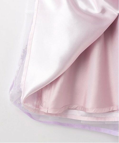 mezzo piano / メゾピアノ ミニ丈・ひざ丈ワンピース | 花刺しゅうチュールドレス | 詳細9