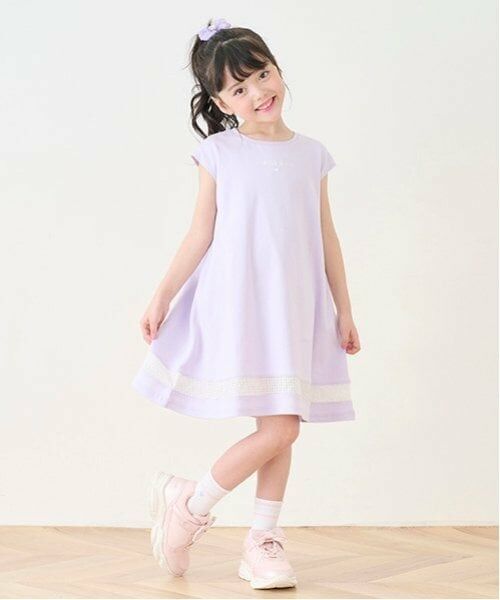 mezzo piano / メゾピアノ ミニ丈・ひざ丈ワンピース | シアーギンガムシャツ＆カットワンピースセット | 詳細17