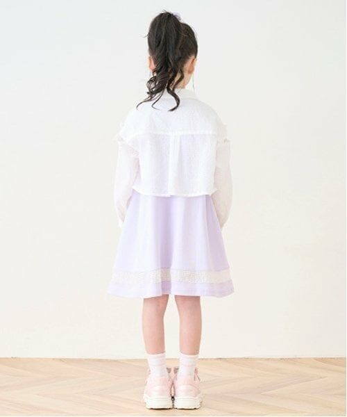 mezzo piano / メゾピアノ ミニ丈・ひざ丈ワンピース | シアーギンガムシャツ＆カットワンピースセット | 詳細19