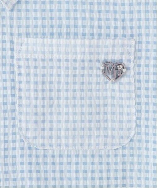 mezzo piano / メゾピアノ ミニ丈・ひざ丈ワンピース | シアーギンガムシャツ＆カットワンピースセット | 詳細4