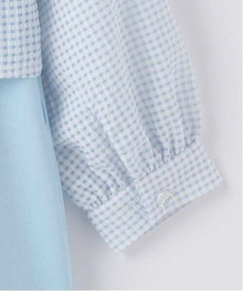 mezzo piano / メゾピアノ ミニ丈・ひざ丈ワンピース | シアーギンガムシャツ＆カットワンピースセット | 詳細6