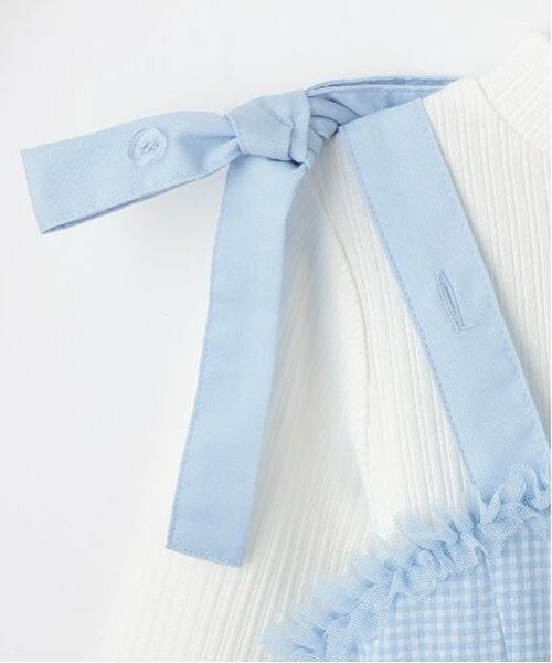 mezzo piano / メゾピアノ ミニ丈・ひざ丈ワンピース | ギンガムティアードチュールワンピース＆長袖Tシャツセット | 詳細4