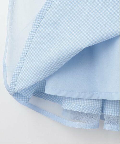 mezzo piano / メゾピアノ ミニ丈・ひざ丈ワンピース | ギンガムティアードチュールワンピース＆長袖Tシャツセット | 詳細9