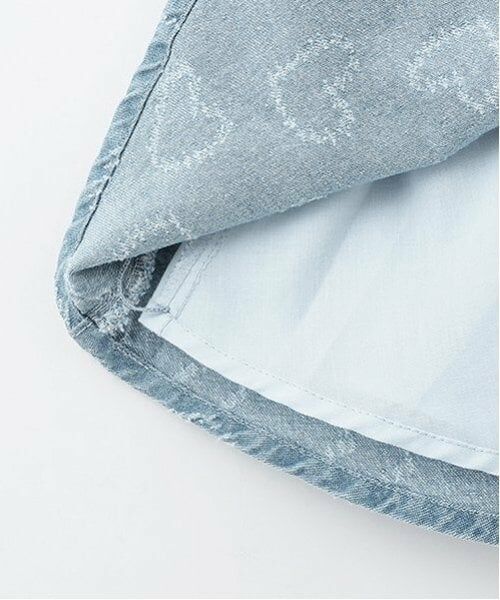 mezzo piano / メゾピアノ ミニ丈・ひざ丈ワンピース | ハート柄デニム　ジャンパースカート | 詳細11