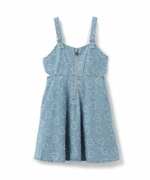 mezzo piano / メゾピアノ ミニ丈・ひざ丈ワンピース | ハート柄デニム　ジャンパースカート | 詳細3