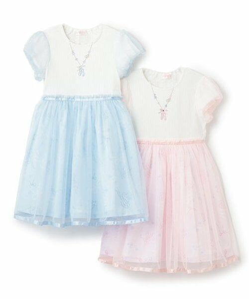 mezzo piano / メゾピアノ ミニ丈・ひざ丈ワンピース | フローラルバレエ柄　ドッキングワンピース | 詳細11